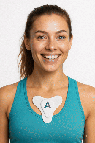 EloAI-M Wearable Patch Application Demo - Easy Application of Portable Medical Device for 24/7 Health Monitoring